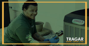 Technician working on HVAC