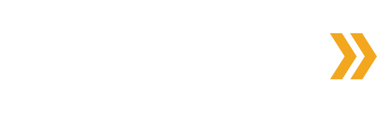 White text reading “GROW WITH US” followed by two orange chevrons, on a light gray background.